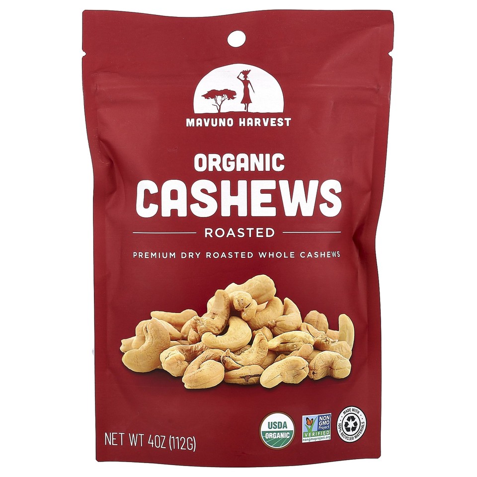 Organic Cashews, Roasted, 4 oz (112 g)