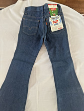Vintage Levis 384 Big Bell Bottoms Denim Jeans size 10, Orange Tab - DS29