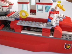 Lego City Fire boat Coast Guard boat 7207 16" Long Vintage Incomplete see photos