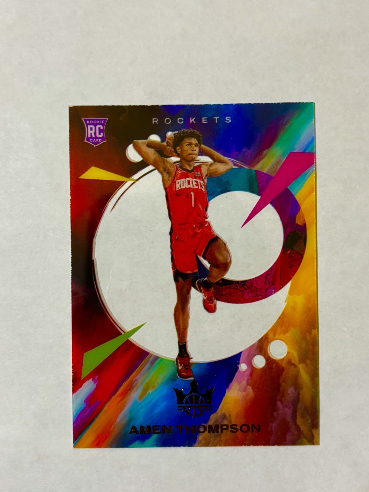 Amen Thompson 2023-24 Court Kings Rookie Acetate #24 RC Houston Rockets Star