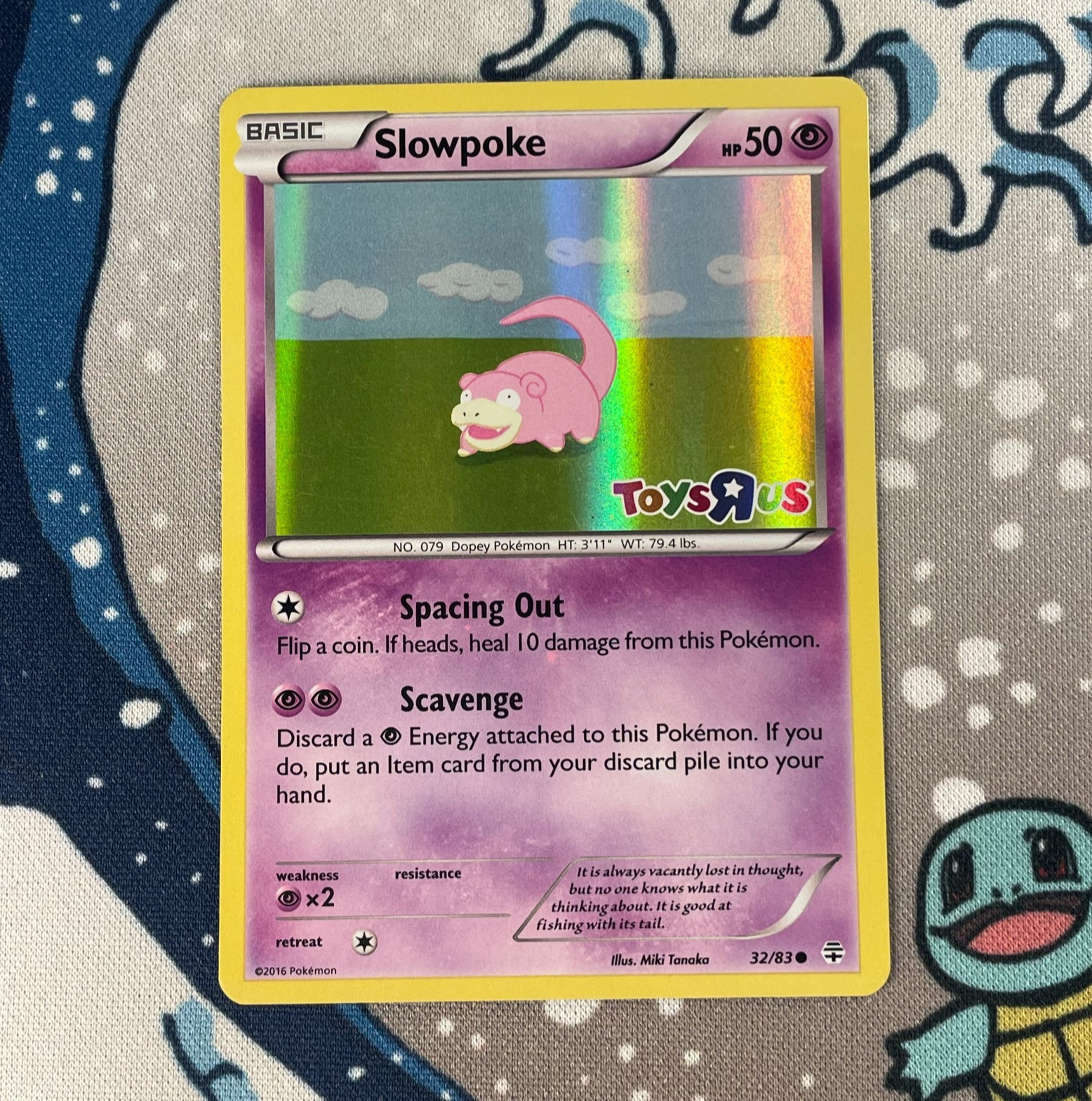 Slowpoke 32/83 Toys R Us Promo Holo XY Generations Pokemon Card 2016 MP