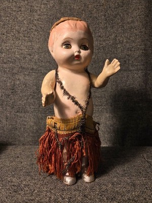 ANTIQUE HAWAIIAN BUDDY LEE HULA HIP SHAKING WIND UP DOLL 1920s 1930s ERA RARE