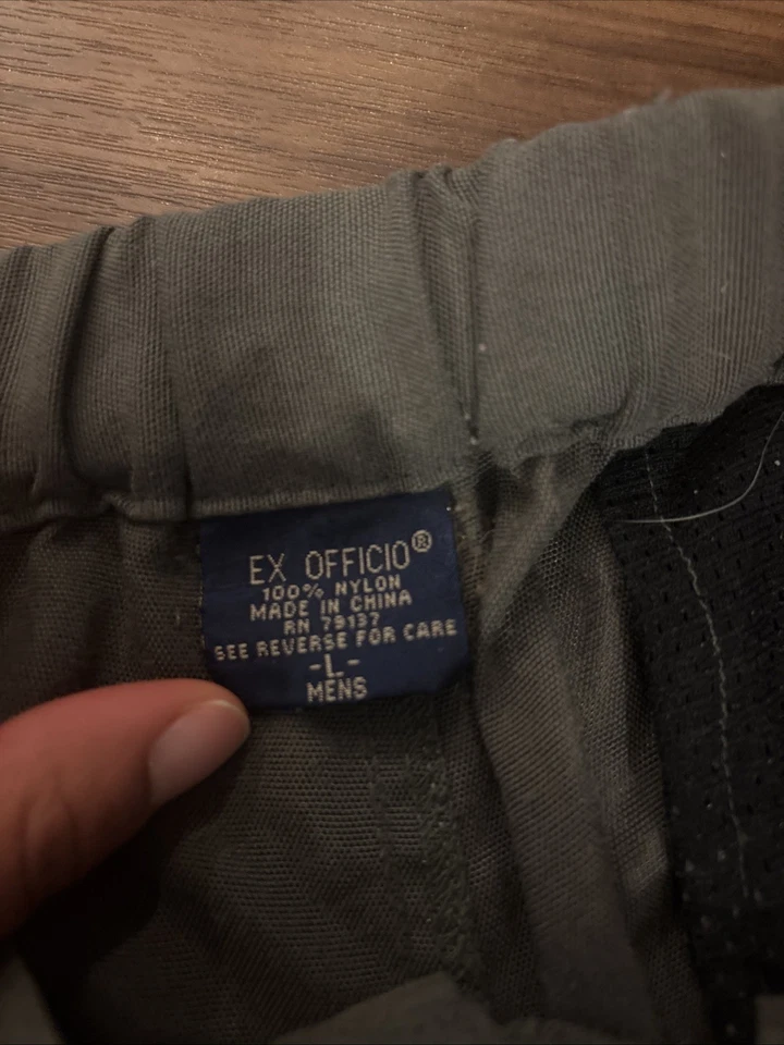 Cinturón Gorpcore ExOfficio Cargo Corto Para Hombre Grande Verde Nailon Senderismo Pesca Viaje Foto 3 de 4