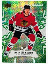 Ethan Del Mastro Emerald Green Rookie RC 2024-25 Upper Deck Ice #115 Blackhawks