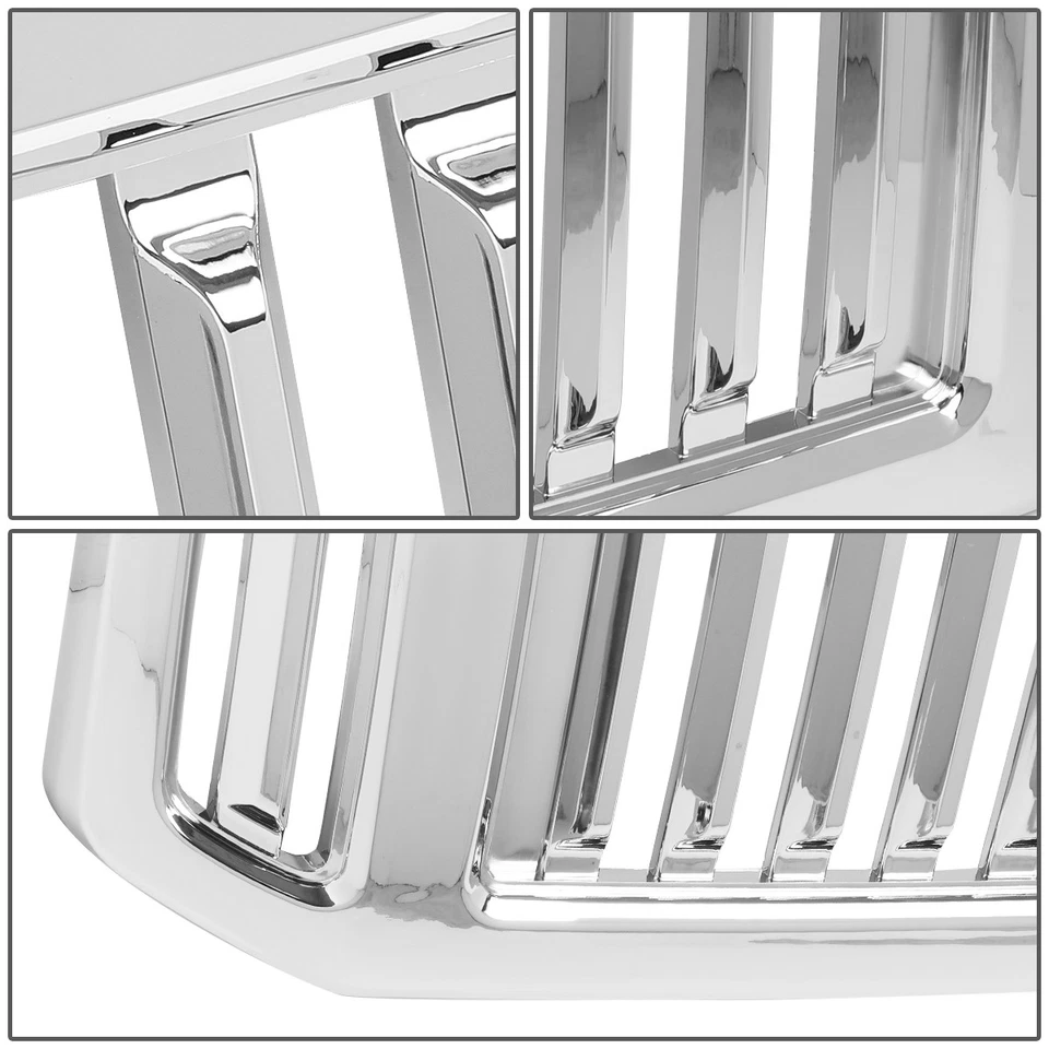 适用于 2005 - 2007 年福特 F250 F350 F450 Super Duty Badgeless 前格栅烤架 铬 — 第 4/4 张图片