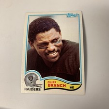 1982 Topps NFL Oakland Raiders Cliff Branch