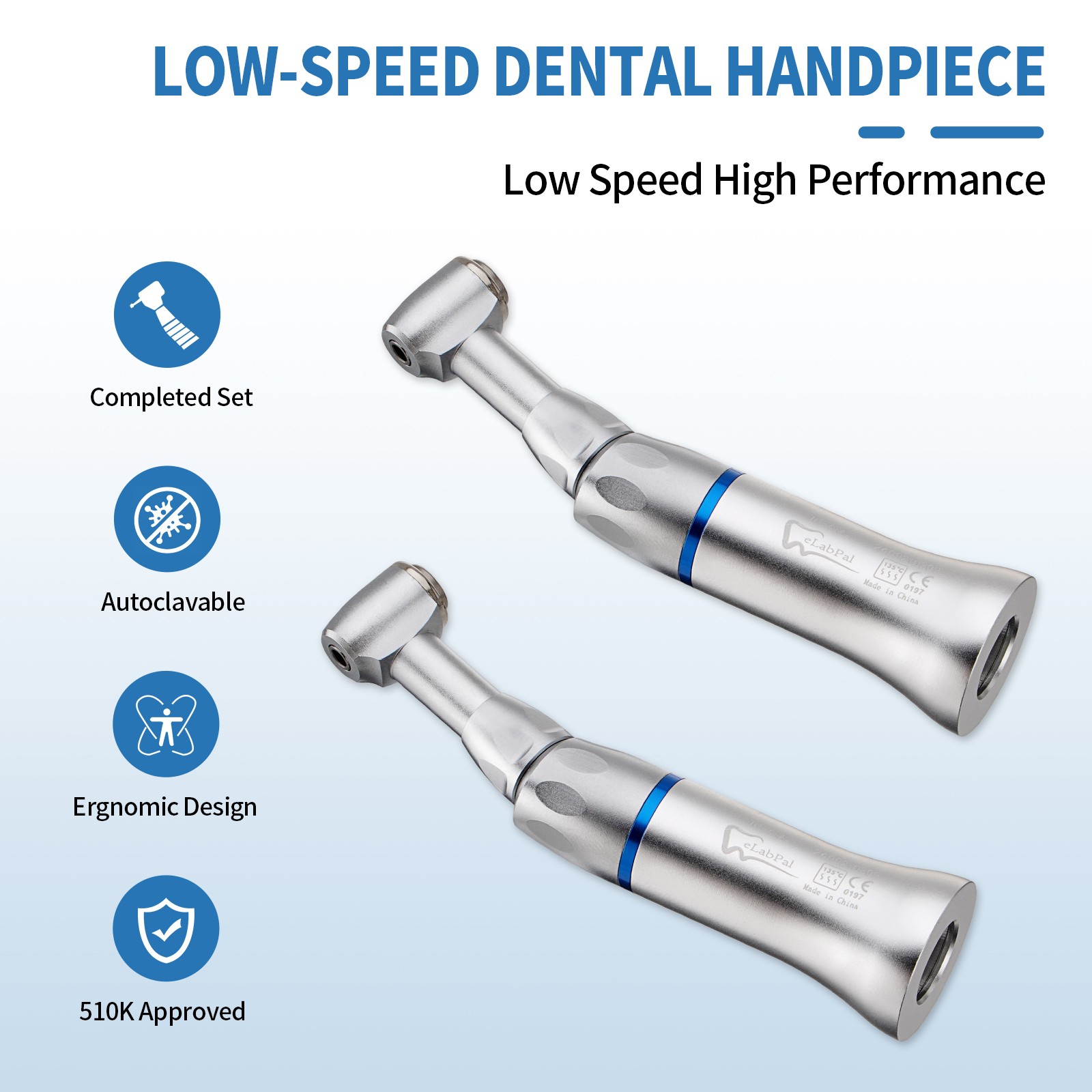 New Dental Slow Low Speed Handpiece Contra Angle Push Button E-type NSK Style US