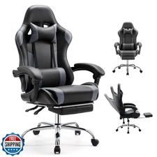 DUMOS Ergonomic Gaming Office Desk Chair with Footrest and Headrest for Adult