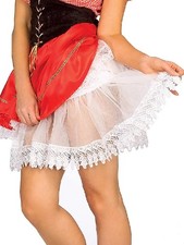 White Tear Drop 16" Crinoline Petticoat Costume Accessory