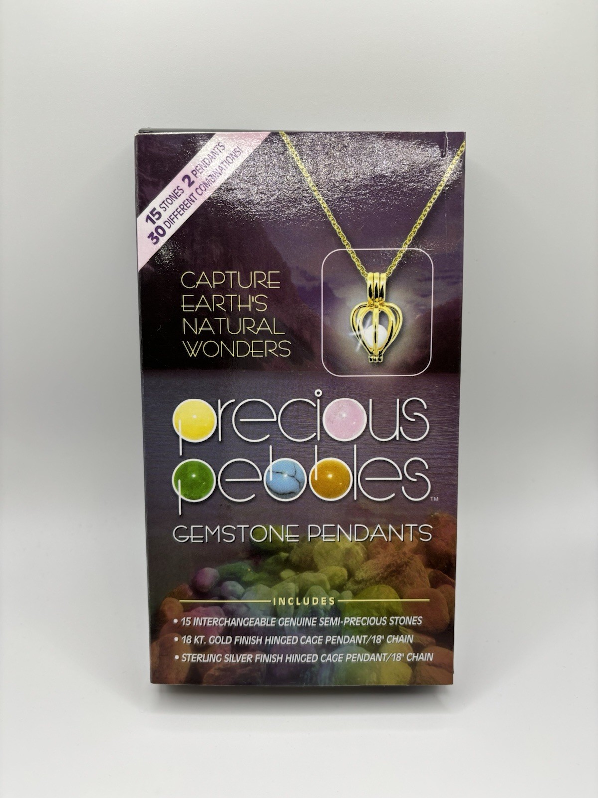 Precious Pebbles Interchangeable Gemstone Pendant… - image 1