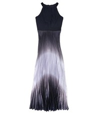 Betsy & Adam Womens Ombre Pleated Dress, Blue, Petite, 4P