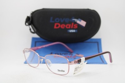NEW SFEROFLEX 2570 490 PINK ROSE GUNMETAL AUTHENTIC EYEGLASSES 54-17