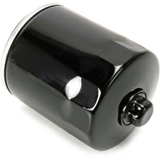 Drag Specialties Black Oil Filter w/17mm Nut - 0712-0021