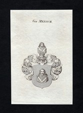 1820 Mensch Wappen Adel coat of arms heraldry Heraldik Kupferstich engraving