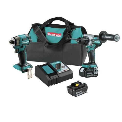 Makita XT297T 18V LXT 1/2" Hammer Drill Driver & Impact Driver Combo Kit New - Picture 1 of 14