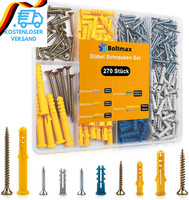 270 StüCk DüBel Schrauben Set, DüBel Set, HohlraumdüBel Mit Betonschrauben, Rigi
