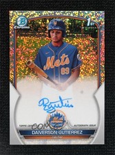 2023 Bowman Chrome Prospect Speckle Refractor /299 Daiverson Gutierrez Auto sc8