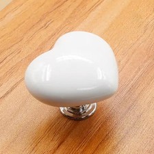 1Pcs White Love Heart Shaped Toilet Tank Button, Colorful Love Toilet Button,...