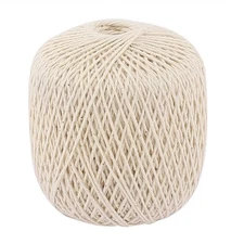Beige Cotton Packaging Label Binding Sewing Twine String Rope 100M