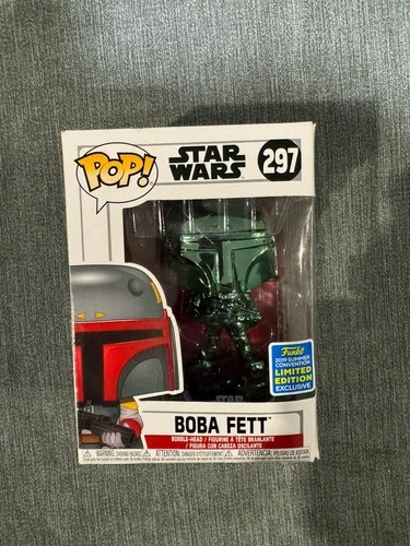 Funko Pop! Vinyl: Star Wars - Boba Fett (Green) (Chrome) - San Diego Comic...