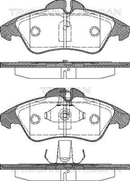 Bremsbelagsatz Scheibenbremse Triscan 8110 23008 FüR VW Mercedes LT 28 46 2 2DC-image
