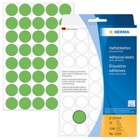 Herma Klebepunkte 2255 GrüN Ø 19,0 Mm, 1.280 St.