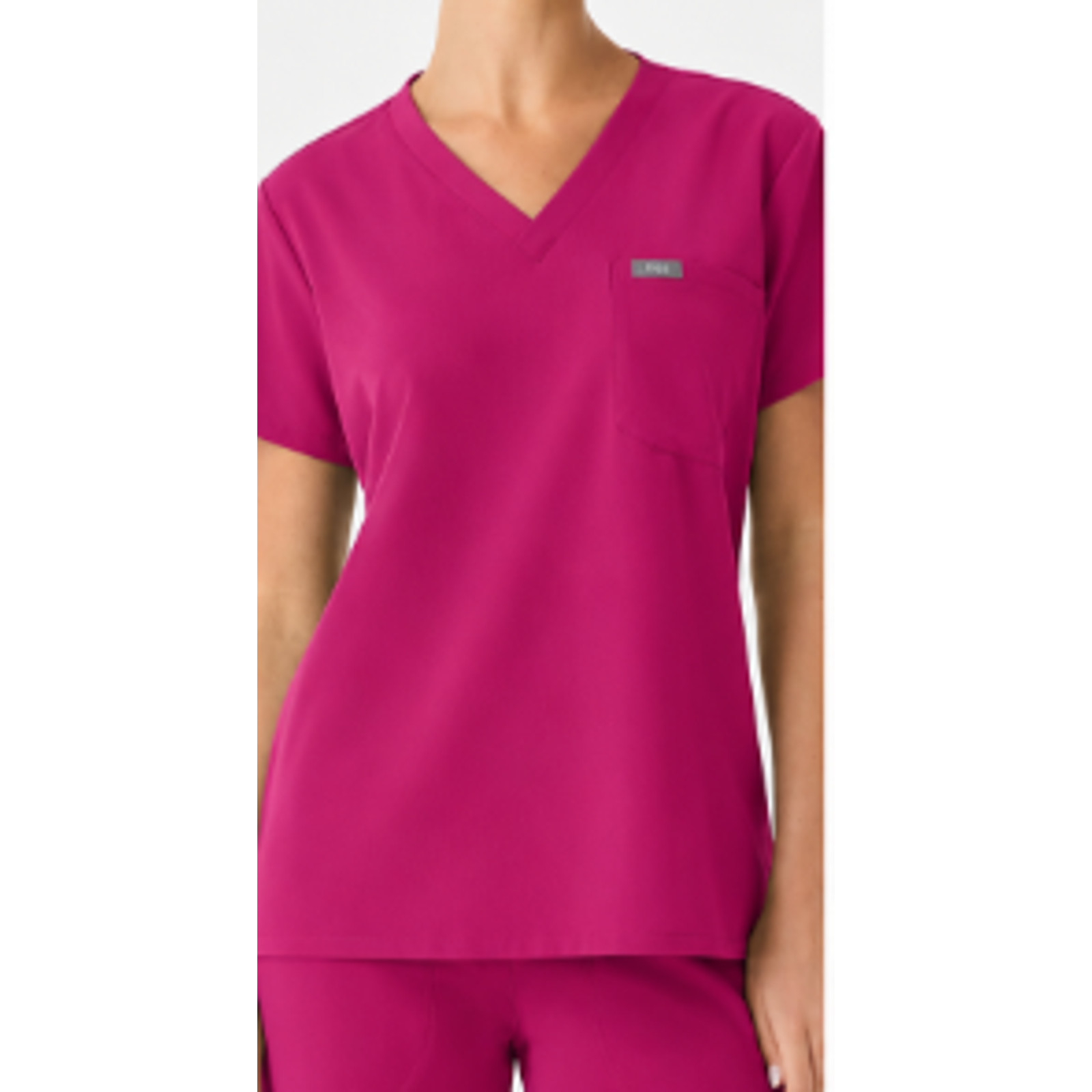 NWT FIGS Women's Catarina One-Pocket Scrub Top Berry Pop XS Rare SOLD OUT