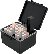 JJC Battery Storage Case for 20 AA + 14 AAA Batteries, Water-Resistant Hard