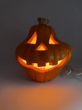 VTG 1998 The Paper Magic Group Inc 9” Light Up Pumpkin Skull O Lantern Foam Mold