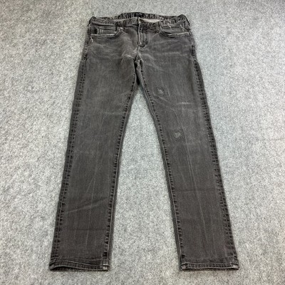 Armani Herren Jeans Super Slim Skinny 34 30 Dark Wash Grau Stretch J10