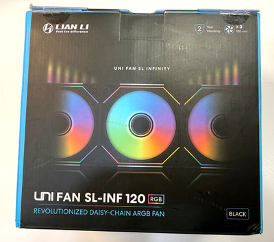Lian Li SL-Infinity 120mm Case Fan - Black (3-Pack) for sale