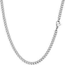 PROSTEEL Men’s Cuban Chain Necklace 316L Stainless Steel 3–12mm Gift 22inch