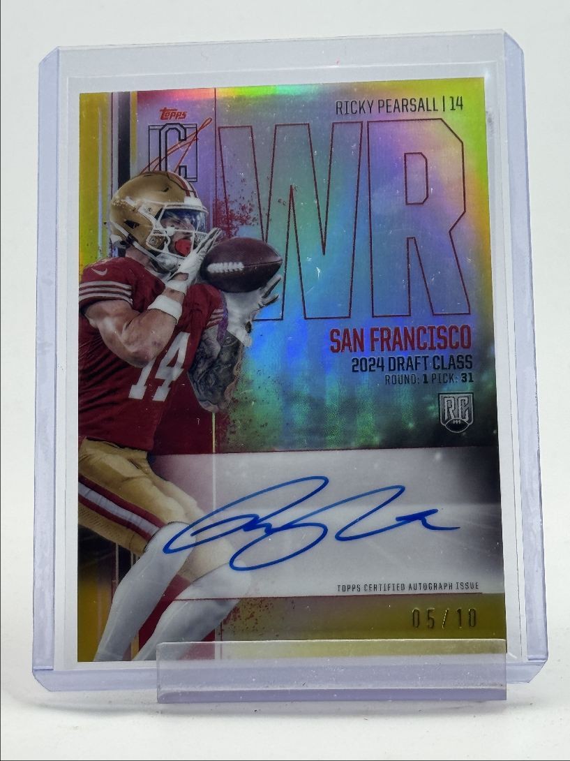 RICKY PEARSALL 2024 TOPPS SIGNATURE CLASS ROOKIE CHROME GOLD AUTO /10 Q3356