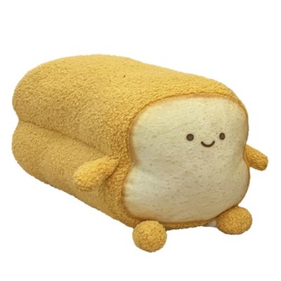 Toast Plush Pillow, Stuffed Bread Shape, Soft Food Plushie for & Adults, 15''