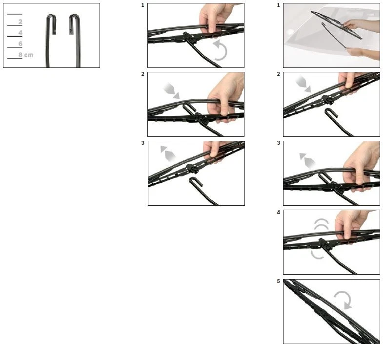 BOSCH Twin 608 Avant + Essuie-Glace H309 Adapté pour Toyota Land Cruiser - Photo 4/4