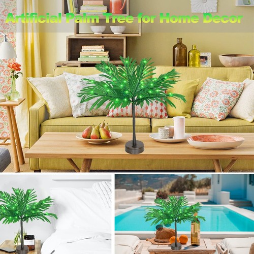 23 In Lighted Palm Tree Table Decor, Tropical Artificial Palm Tree Lights Bra... - Picture 6 of 6