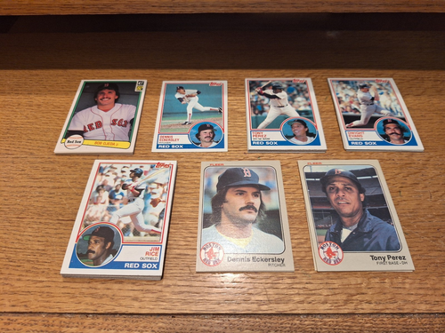 666 tarjetas surtidas de 1982 a 1983 T, F & D de los Medias Rojas de Boston... ¡Lote de cierre!! - Imagen 3 de 4