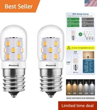 Energy-Efficient LED Microwave Bulbs, 3W, E17 Base, Warm White 3000K, 2 Pack