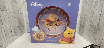 Winnie The Pooh & Tigger Wall Clock with Neon Light New | eBay