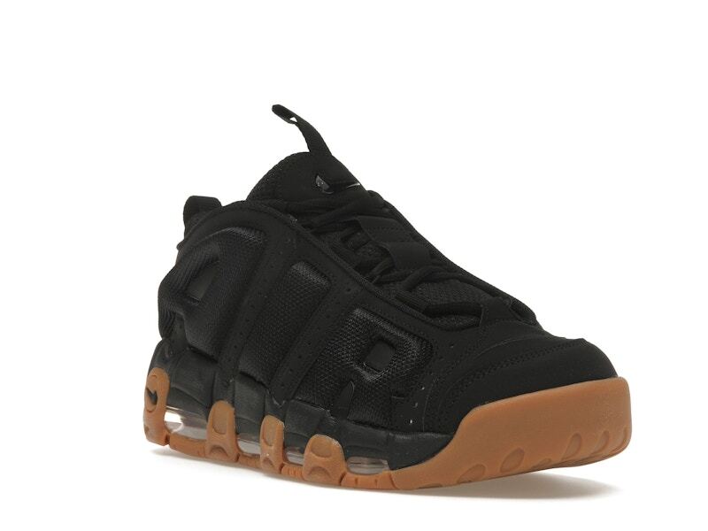 ★NIKE★Air More Uptempo Low Black and Gum Medium Brown★ Nike Air More Uptempo Low Black Gum - FZ3055-003 Men's Shoes