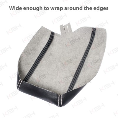 Center Console Lid Cover For 2004-2008 Pontiac Grand Prix - Gray Stitching, Black Leather