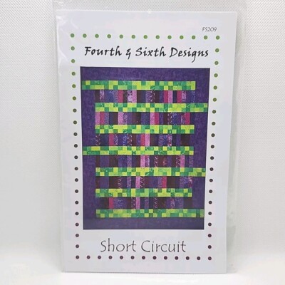 Fourth & Sixth Designs Short Circuit Quilt Pattern Wall Hanging Pieced 4 Sizes