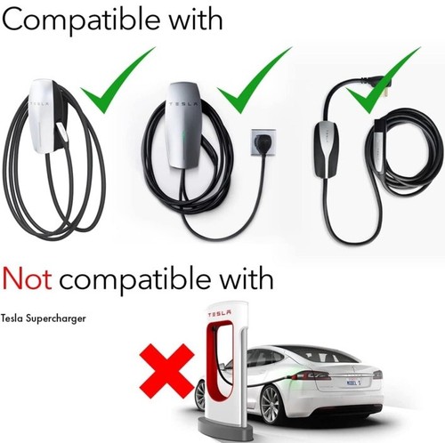 Lectron Tesla to J1772 Charging Adapter, Max 48A & 250V (White) - Bild 2 von 7