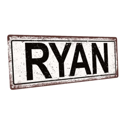 Ryan Metal Sign; Wall Decor for Kids Room or Nursery