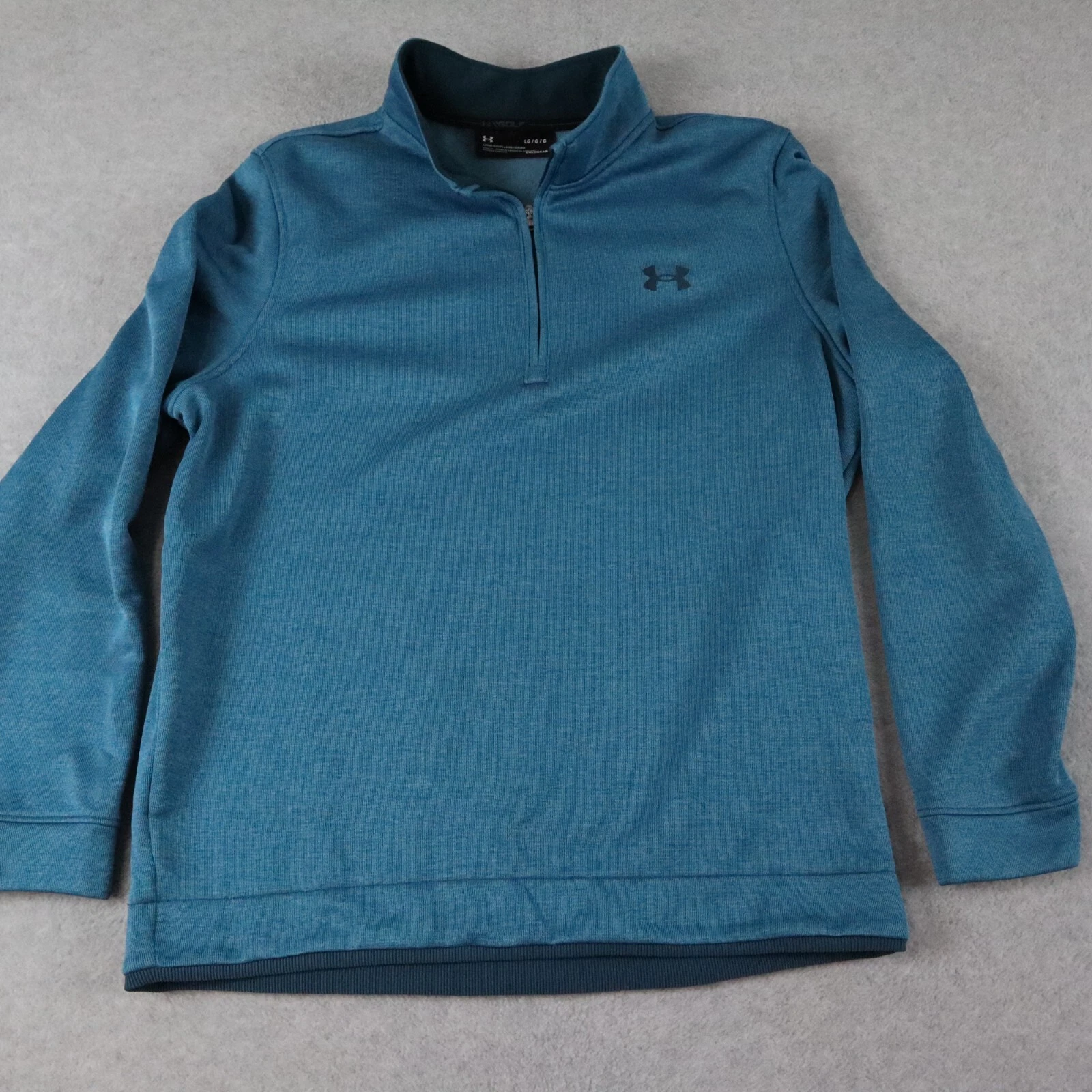 Under Armour Golf 1/4 Zip Pullover Mens Large ColdGear Activewear Knit Mock Neck