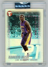 2002-03 Topps Pristine Refractor Kareem Rush /99 Rookie Card RC SP Ref Lakers. rookie card picture