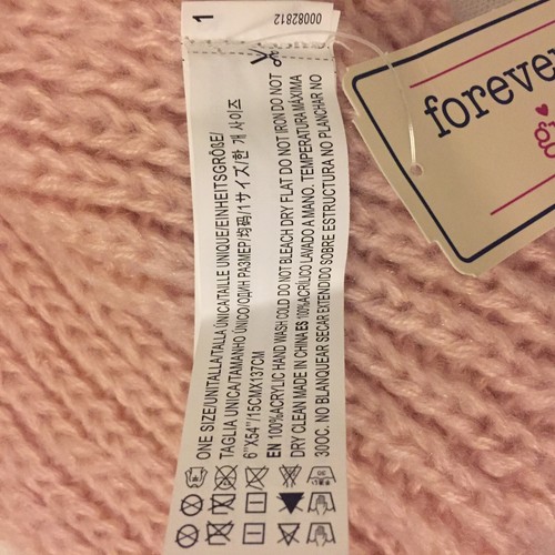 Forever 21 Girls Dusty Pink Knit Scarf NWT - Picture 2 of 2