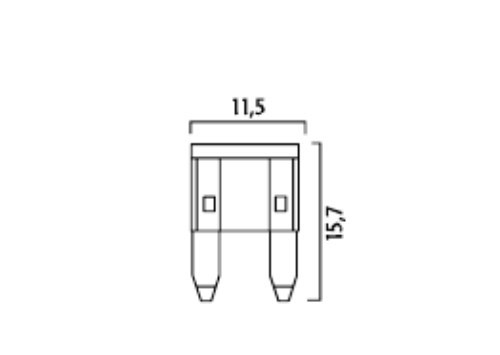 10 Flosser 514815 15 Amp Mini Blade Fuses ATM MIN Type - Made in 