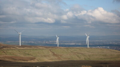 Foto 6x4 Scout Moor Turbinentürme 7 1 und 3 Red Lumb fertiggestellt Ende c2008