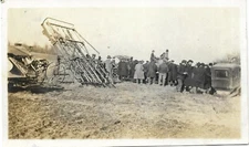 antique photo men group of farmers event meeting farm equipment